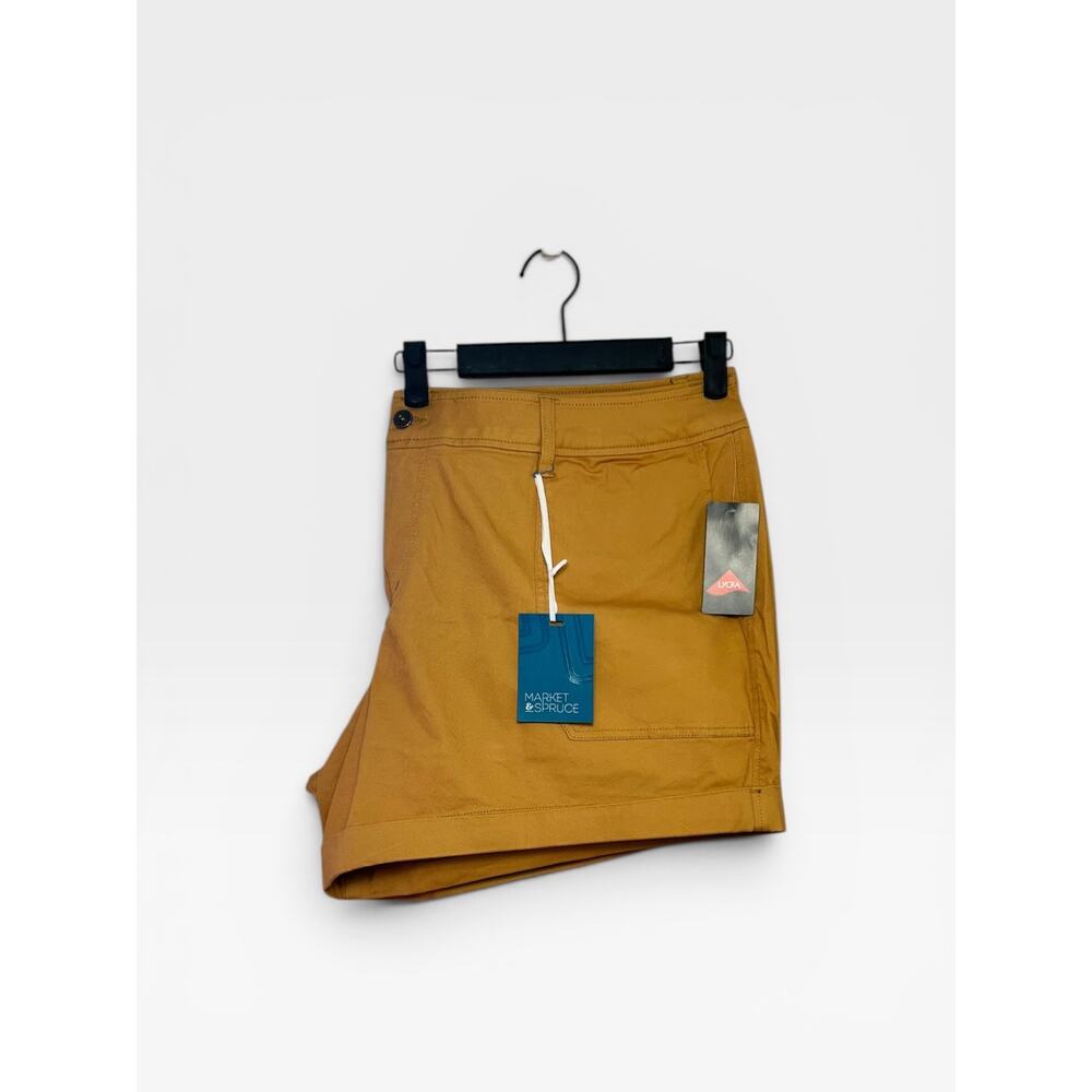 Market & Spruce Women's Plus  Stretch Denim Shorts Mustard Size 24 NWT